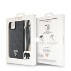 Guess dėklas su dirželiu iPhone 15 Plus – juodas