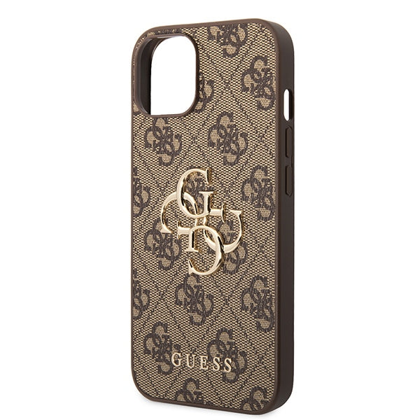Guess GUHCP15S4GMGBR iPhone 15 6.1" brown/brown hardcase 4G Big Metal Logo