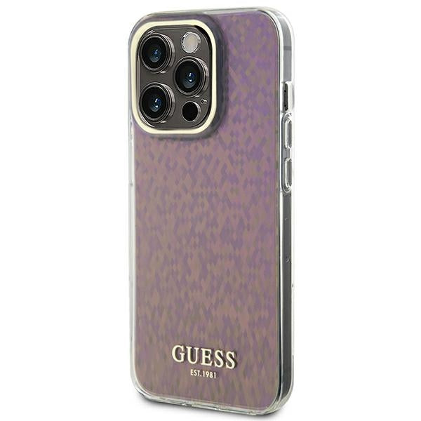 Guess dėklas iPhone 15 Pro Max – rožinis, Disco