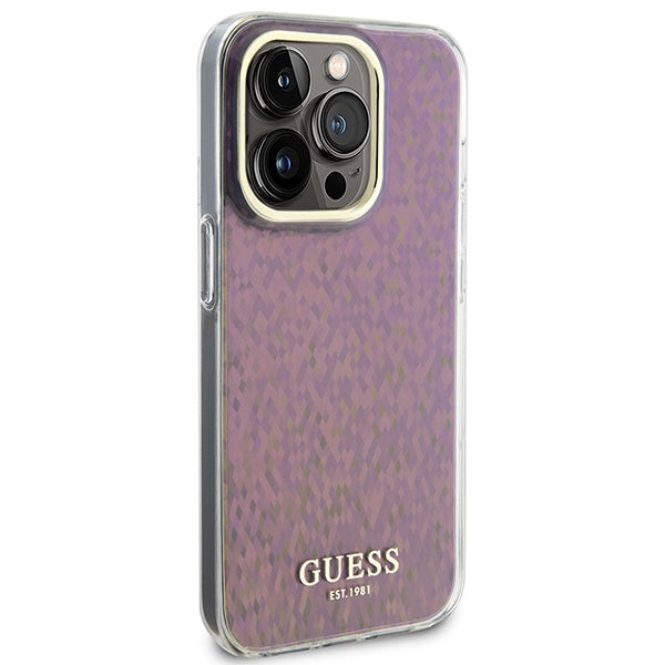 Guess dėklas iPhone 15 Pro Max – rožinis, Disco