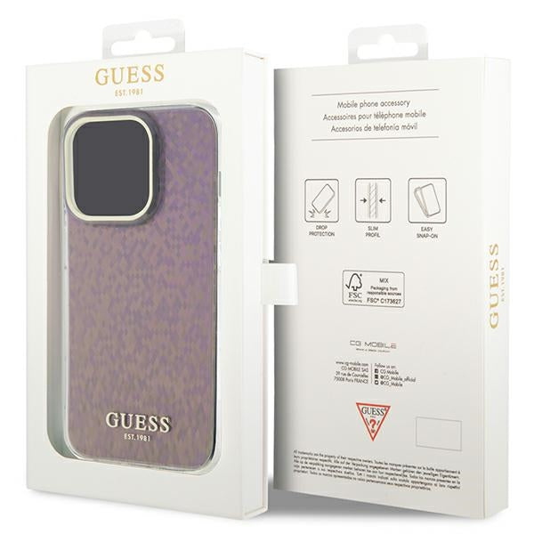 Guess dėklas iPhone 15 Pro Max – rožinis, Disco