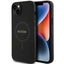 Guess Saffiano MagSafe dėklas iPhone 15 Plus – juodas