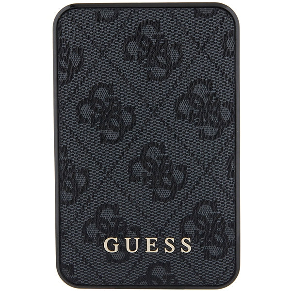 Guess išorinė baterija 15W GUPB5LP4GEGK 5000mAh juoda/juoda 4G Leather Metal Logo