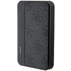 Guess išorinė baterija 15W GUPB5LP4GEGK 5000mAh juoda/juoda 4G Leather Metal Logo