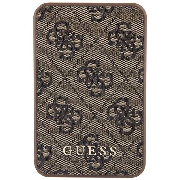 Guess išorinė baterija 15W GUPB5LP4GEGW 5000mAh ruda/ruda 4G Leather Metal Logo