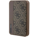 Guess išorinė baterija 15W GUPB5LP4GEGW 5000mAh ruda/ruda 4G Leather Metal Logo