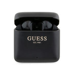 Guess Bluetooth ausinės GUTWSSU20ALEGK TWS + prijungimo stotelė juoda/juoda Spausdintas logotipas