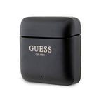 Guess Bluetooth ausinės GUTWSSU20ALEGK TWS + prijungimo stotelė juoda/juoda Spausdintas logotipas