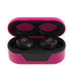 Guess GUTWST31EM TWS Bluetooth ausinės + purpurinės spalvos prijungimo stotelė