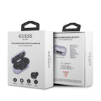 Guess GUTWST31EU TWS Bluetooth ausinės + prijungimo stotelė violetinė/violetinė