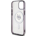 Karl Lagerfeld MagSafe dėklas iPhone 15 Plus – skaidrus