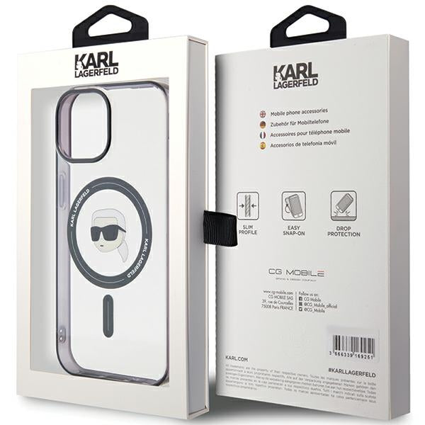 Karl Lagerfeld MagSafe dėklas iPhone 15 Plus – skaidrus -- iPhone 15 Plus