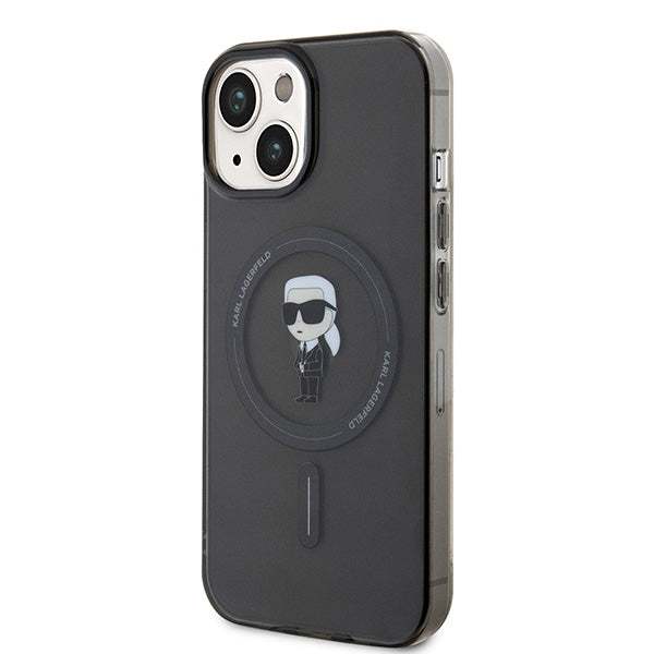 Karl Lagerfeld IML Ikonik MagSafe dėklas iPhone 15 – juodas -- iPhone 15