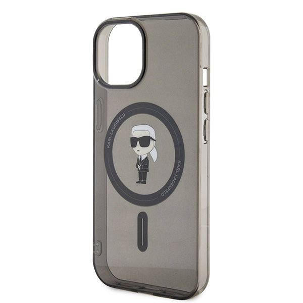 Karl Lagerfeld IML Ikonik MagSafe dėklas iPhone 15 – juodas -- iPhone 15