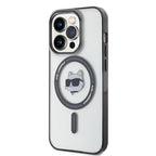 Karlas Lagerfeldas KLHMP15XHCHNOTK iPhone 15 Pro Max 6.7" skaidrus kietas dėklas IML Choupette galva MagSafe