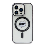Karlas Lagerfeldas KLHMP15XHCHNOTK iPhone 15 Pro Max 6.7" skaidrus kietas dėklas IML Choupette galva MagSafe