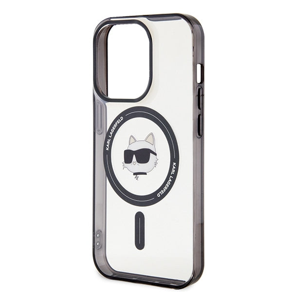 Karlas Lagerfeldas KLHMP15XHCHNOTK iPhone 15 Pro Max 6.7" skaidrus kietas dėklas IML Choupette galva MagSafe