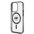 Karlas Lagerfeldas KLHMP15XHCHNOTK iPhone 15 Pro Max 6.7" skaidrus kietas dėklas IML Choupette galva MagSafe