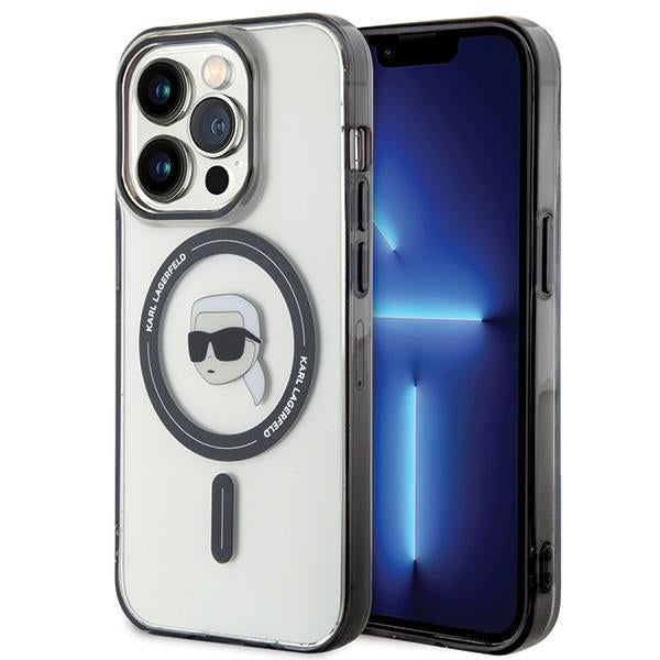 Karl Lagerfeld MagSafe dėklas iPhone 15 Pro Max – juodas