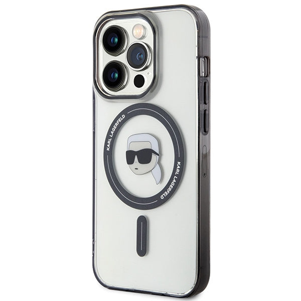 Karl Lagerfeld MagSafe dėklas iPhone 15 Pro Max – juodas