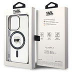 Karl Lagerfeld MagSafe dėklas iPhone 15 Pro Max – juodas