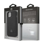 Mercedes-Benz odinis dėklas iPhone 15 Plus – juodas