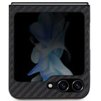 BMW Leather Carbon dėklas Samsung Galaxy Z Flip5 – juodas -- Samsung Galaxy Z Flip 5