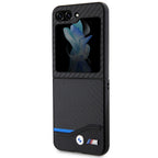 BMW Leather Carbon dėklas Samsung Galaxy Z Flip5 – juodas -- Samsung Galaxy Z Flip 5