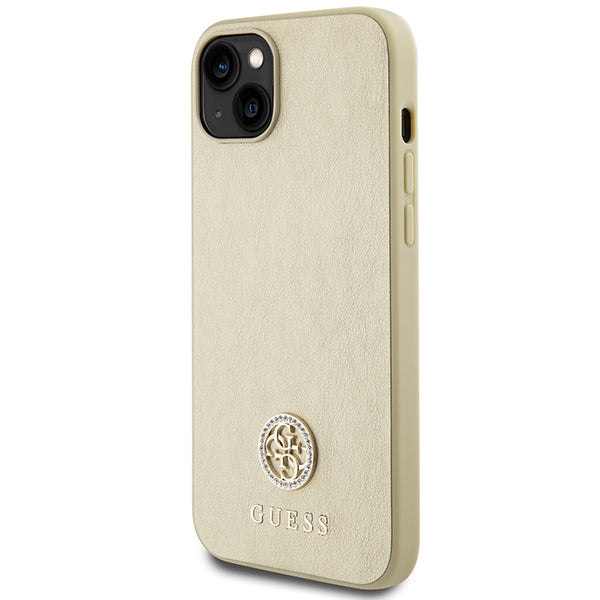 Guess 4G Strass dėklas iPhone 15 – auksinis