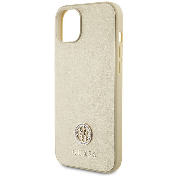 Guess 4G Strass dėklas iPhone 15 – auksinis