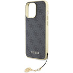 Guess 4G Charms dėklas iPhone 15 Pro Max – pilkas
