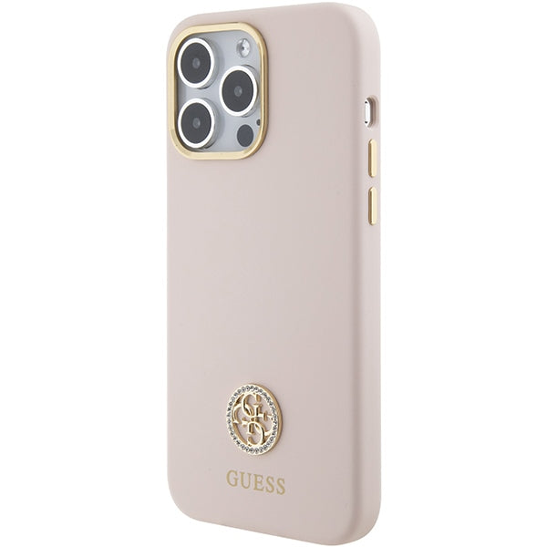 Guess silikoninis dėklas iPhone 15 Pro Max – rožinis