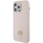 Guess silikoninis dėklas iPhone 15 Pro Max – rožinis