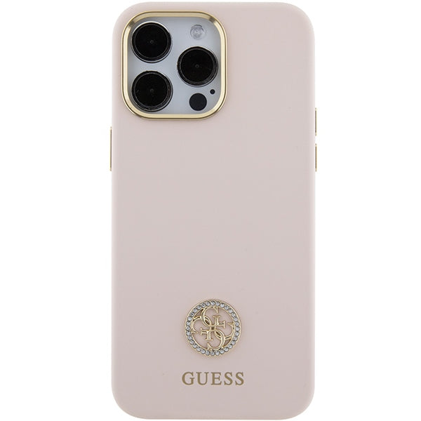 Guess silikoninis dėklas iPhone 15 Pro Max – rožinis