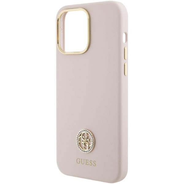 Guess silikoninis dėklas iPhone 15 Pro Max – rožinis