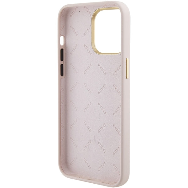 Guess silikoninis dėklas iPhone 15 Pro Max – rožinis