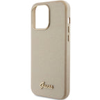Guess blizgus dėklas iPhone 15 Pro Max – auksinis