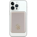 Guess MagSafe 4G Strassed Metal Logo indukcinė išorinė baterija 15W 5000mAh - auksinė