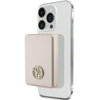 Guess MagSafe 4G Strassed Metal Logo indukcinė išorinė baterija 5W 3000mAh - auksinis
