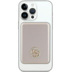 Guess MagSafe 4G Strassed Metal Logo indukcinė išorinė baterija 5W 3000mAh - auksinis