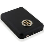 Guess MagSafe 4G Strassed Metal Logo indukcinė išorinė baterija 5W 3000mAh - juodas