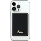 Guess MagSafe Metal Script Logo indukcinė išorinė baterija 5W 3000mAh - juodas