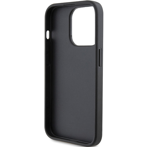 Karl Lagerfeld dėklas su kortelių kišene iPhone 15 Pro – juodas