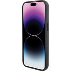 Karl Lagerfeld blizgus dėklas iPhone 15 – juodas