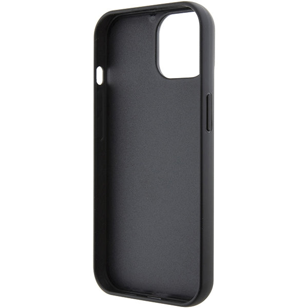 Karl Lagerfeld blizgus dėklas iPhone 15 – juodas
