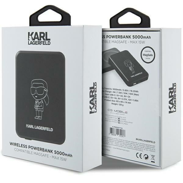 Karl Lagerfeld MagSafe powerbankas 5000 mAh – juodas -- Cell phone cases and covers