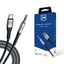 3mk AUX minijack 3.5 mm / USB-C kabelis – sidabrinis -- Cell phone cables