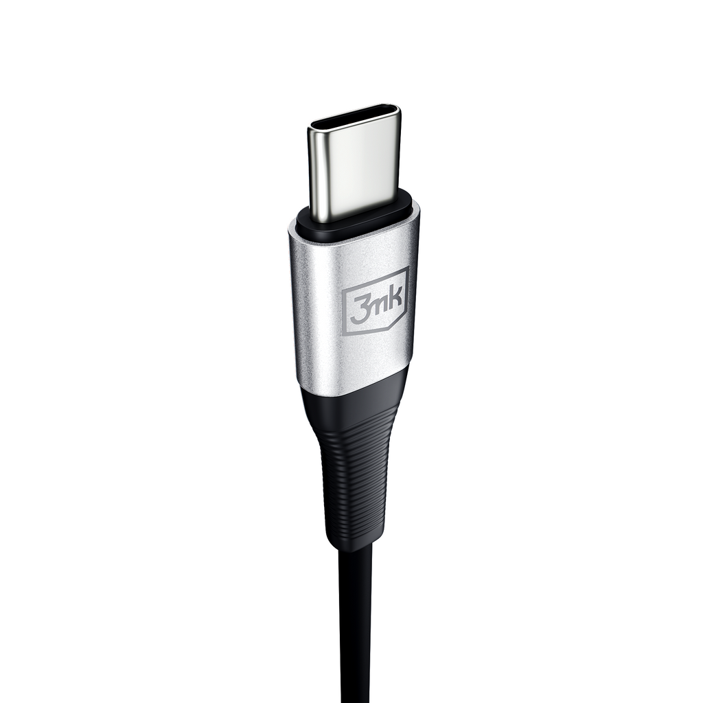 3mk AUX minijack 3.5 mm / USB-C kabelis – sidabrinis -- Cell phone cables