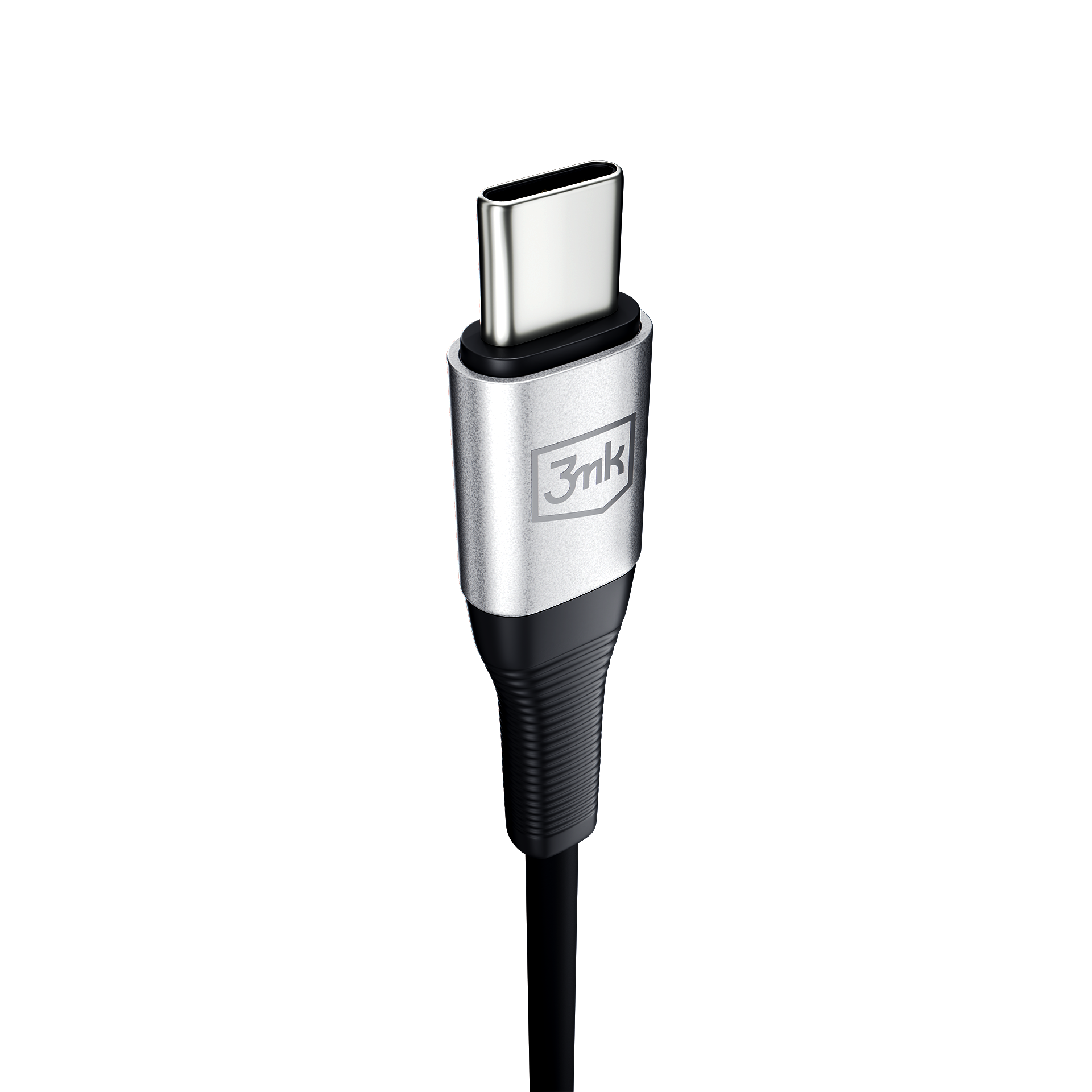 3mk AUX minijack 3.5 mm / USB-C kabelis – sidabrinis -- Cell phone cables