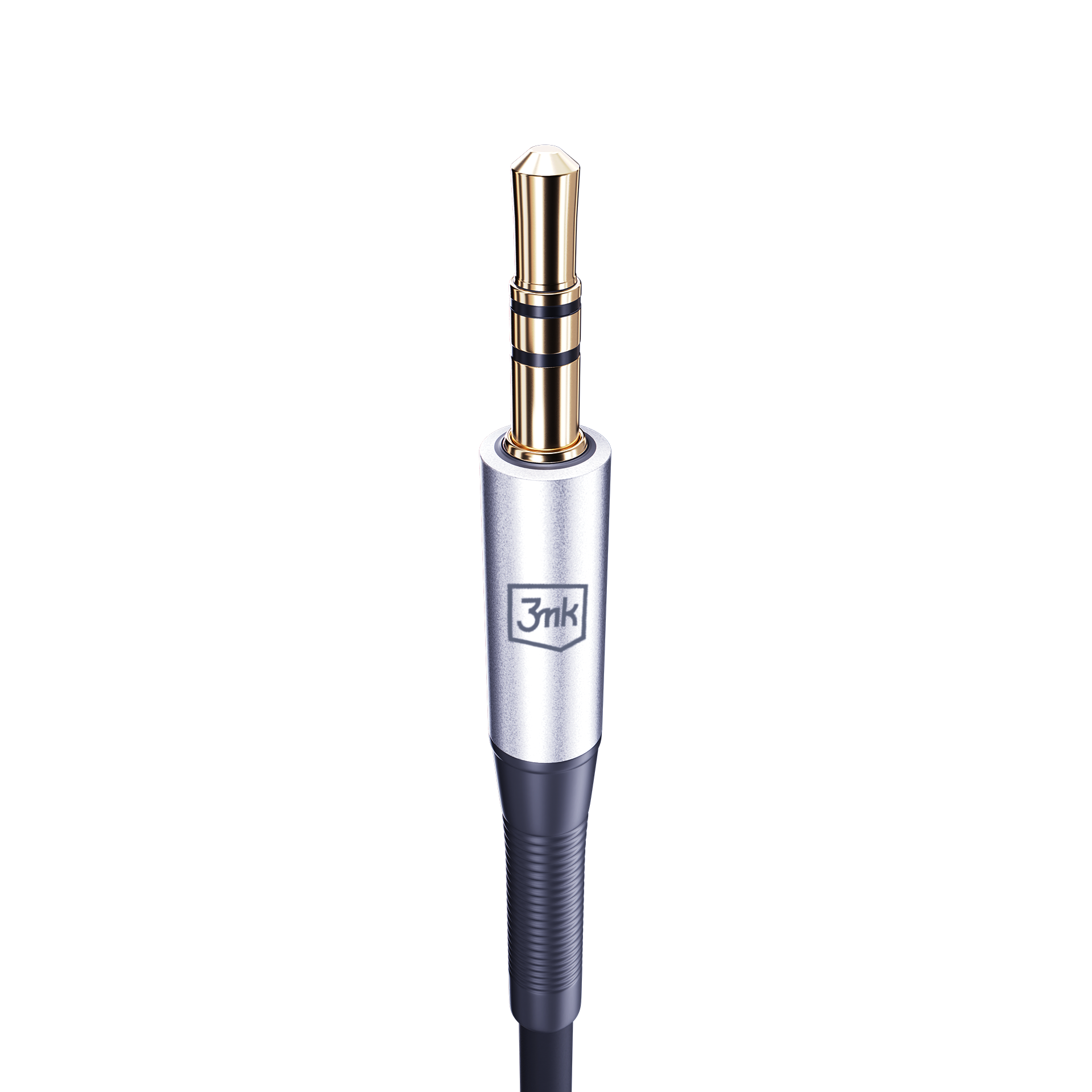 3mk AUX minijack 3.5 mm / USB-C kabelis – sidabrinis -- Cell phone cables